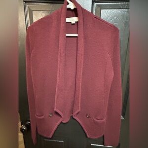 LOFT Deep Burgundy Cardigan